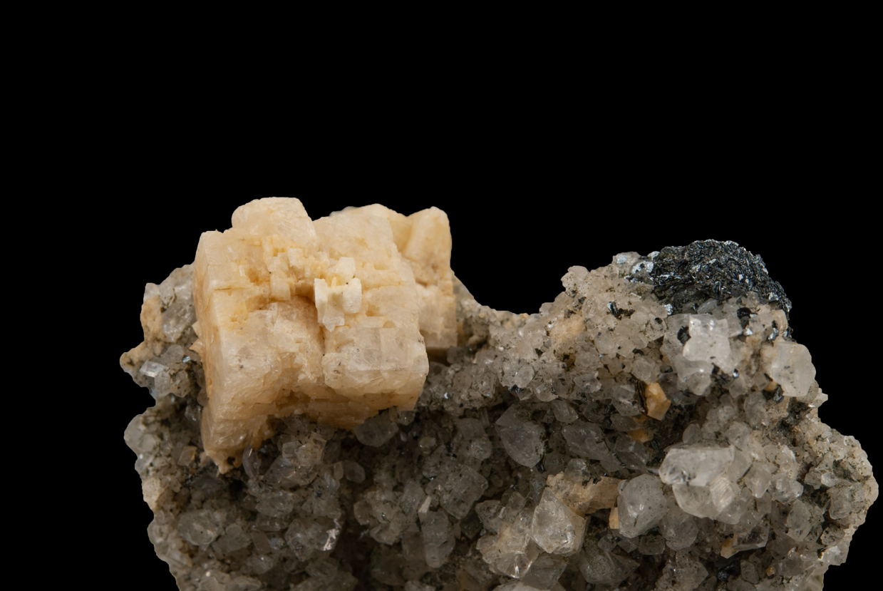 Dolomite & Hematite On Adularia