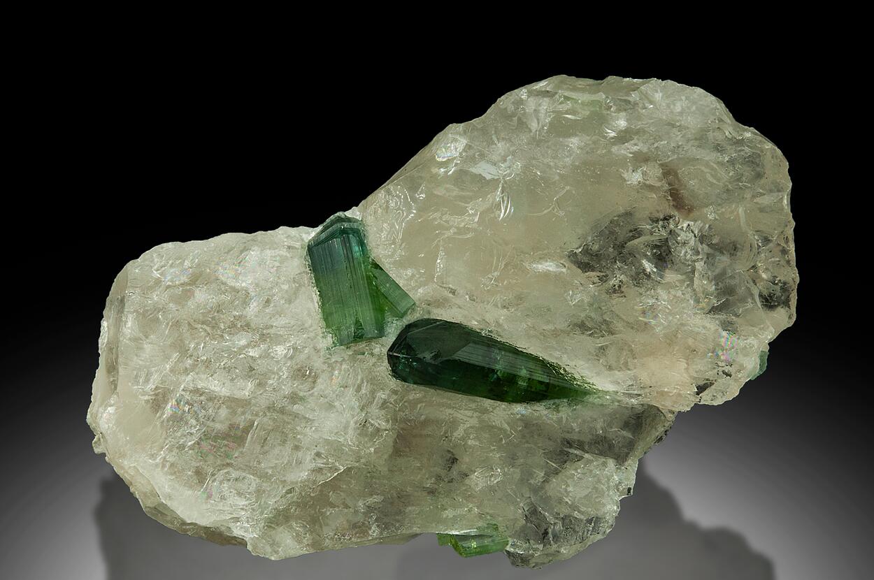 Elbaite On Quartz