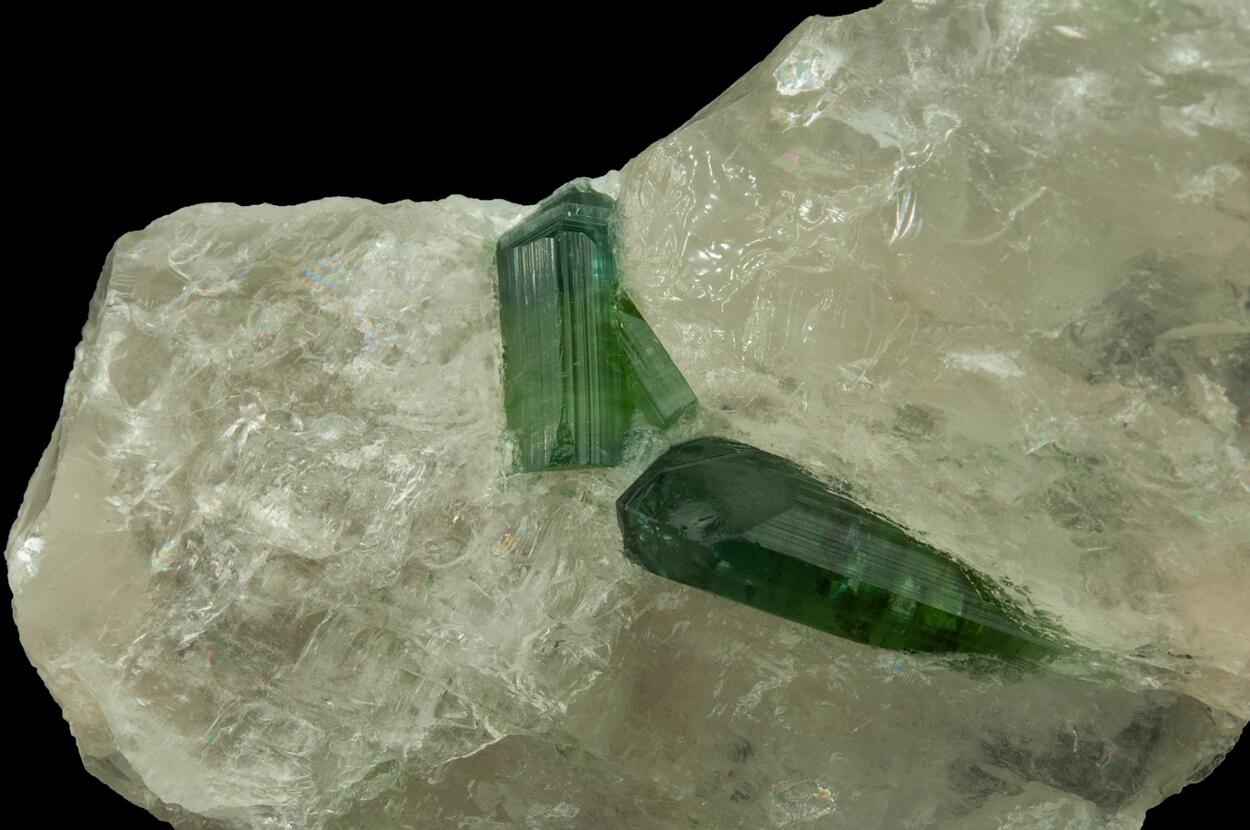Elbaite On Quartz