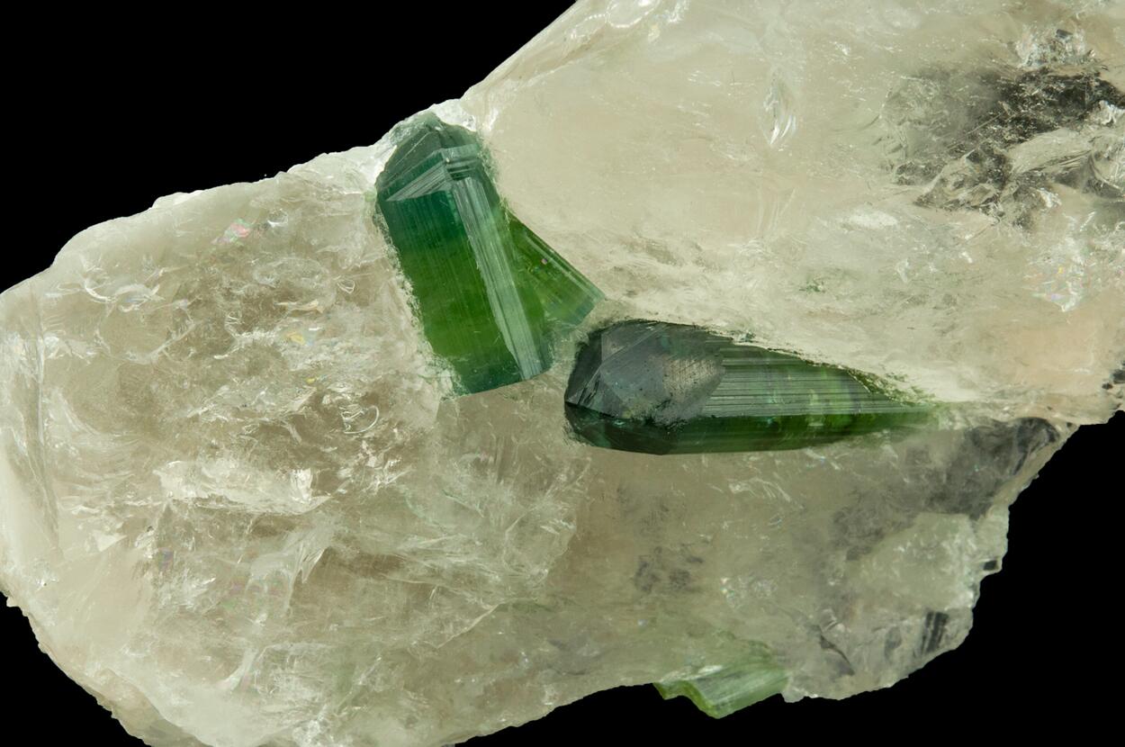 Elbaite On Quartz