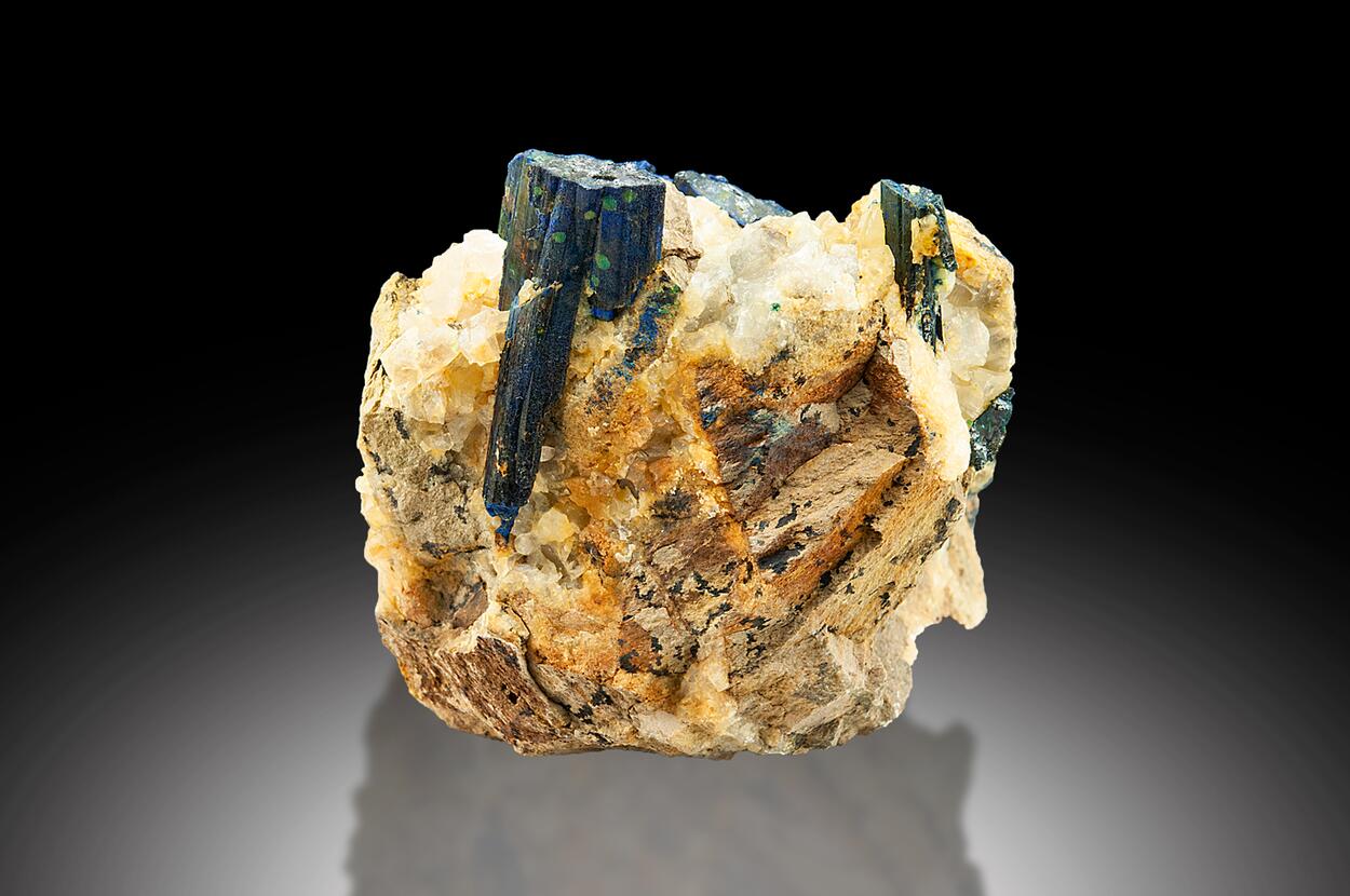 Chalcostibite & Malachite