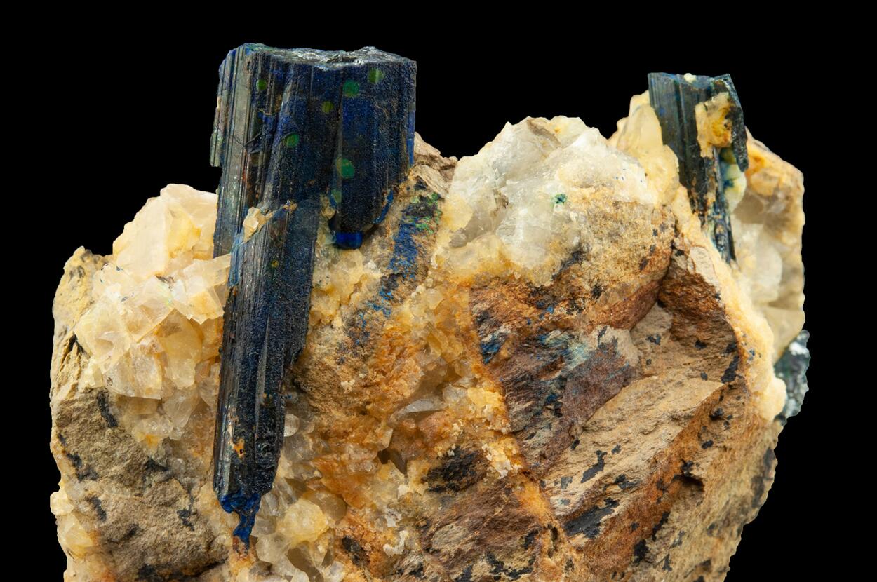 Chalcostibite & Malachite