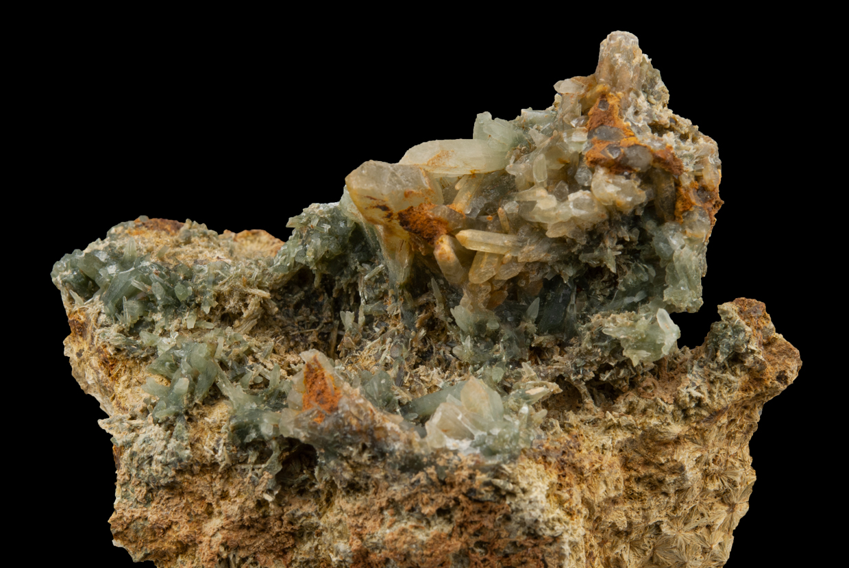 Quartz Var Prase With Hedenbergite