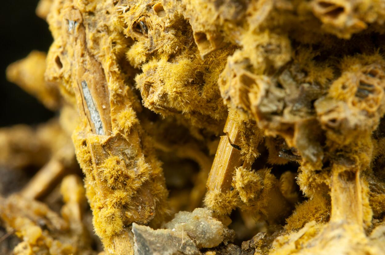 Cervantite On Stibiconite