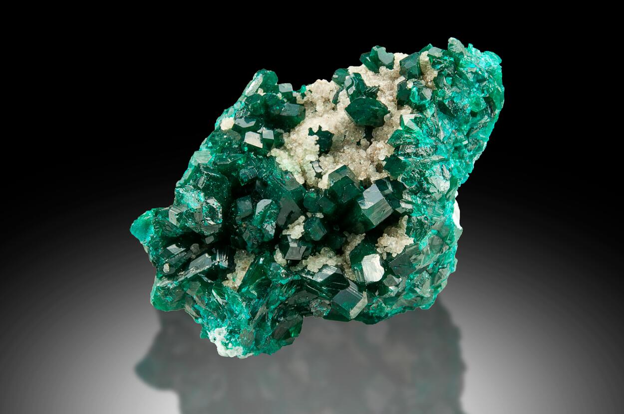 Dioptase & Calcite