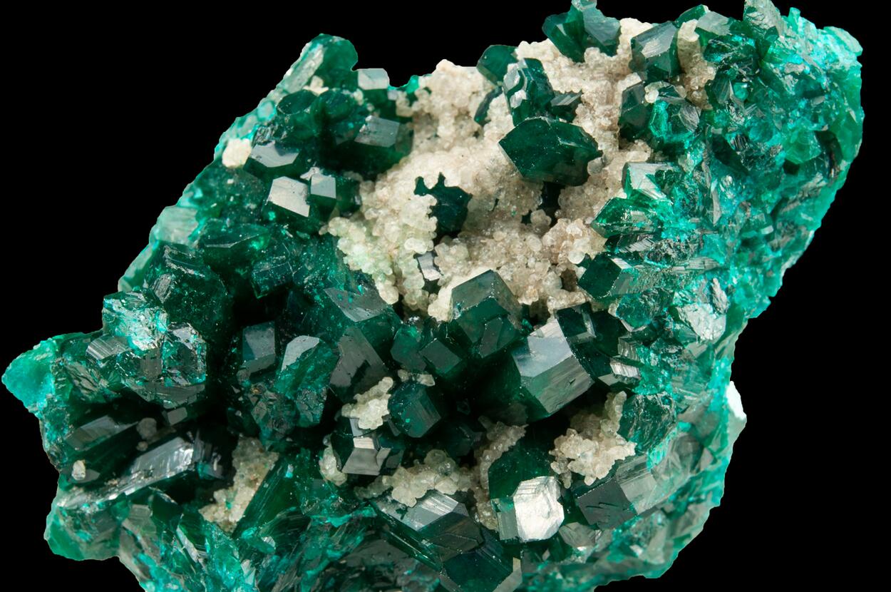 Dioptase & Calcite