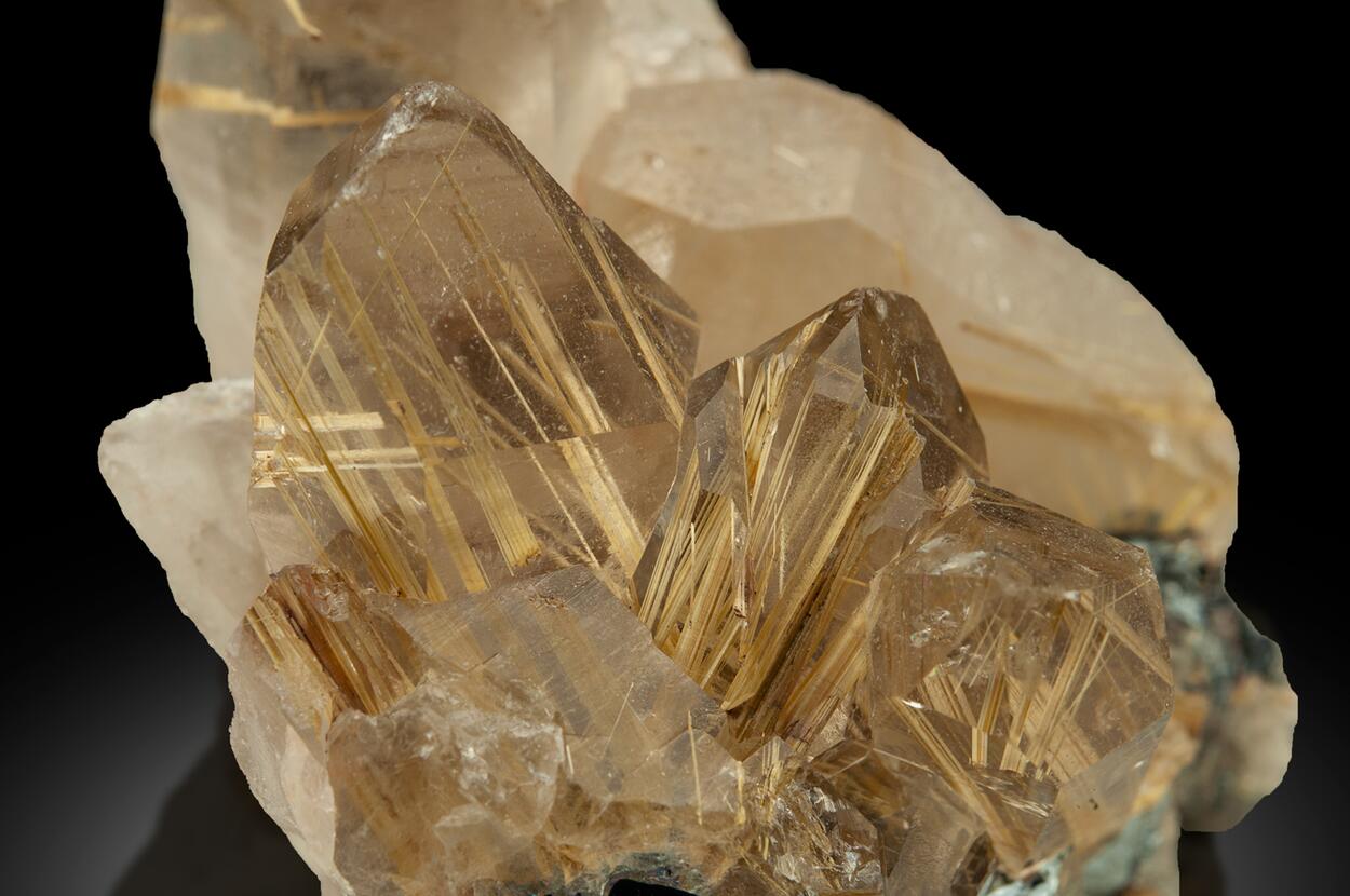 Quartz Var Rutilated Quartz & Hematite