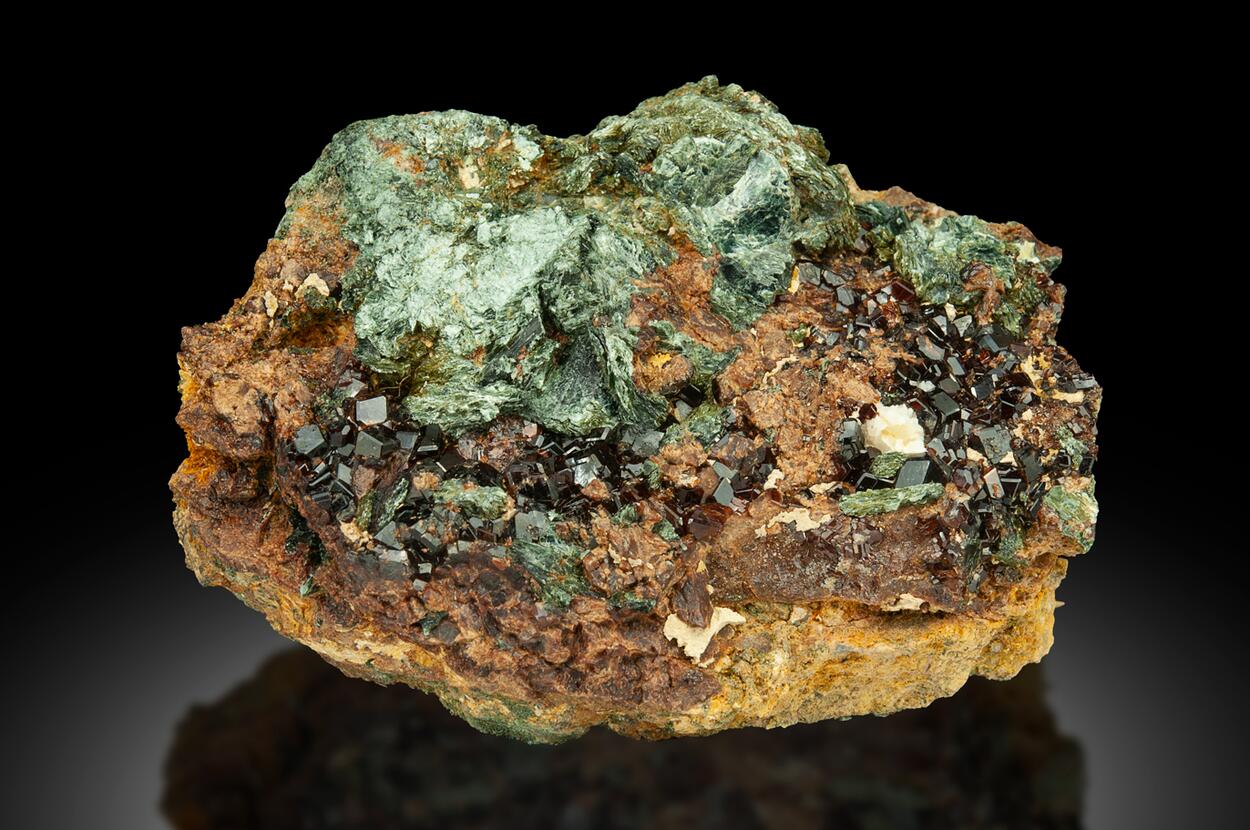 Grossular Var Hessonite With Clinochlore