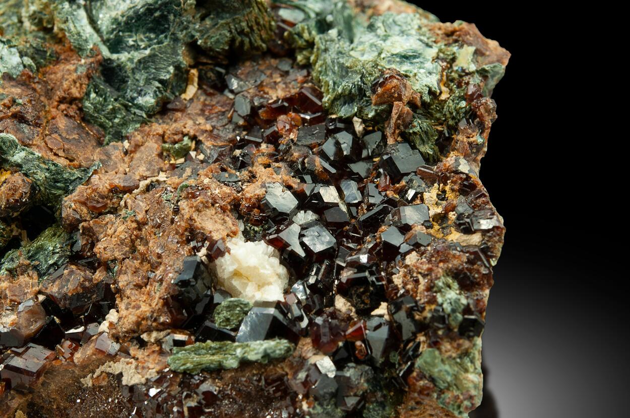 Grossular Var Hessonite With Clinochlore