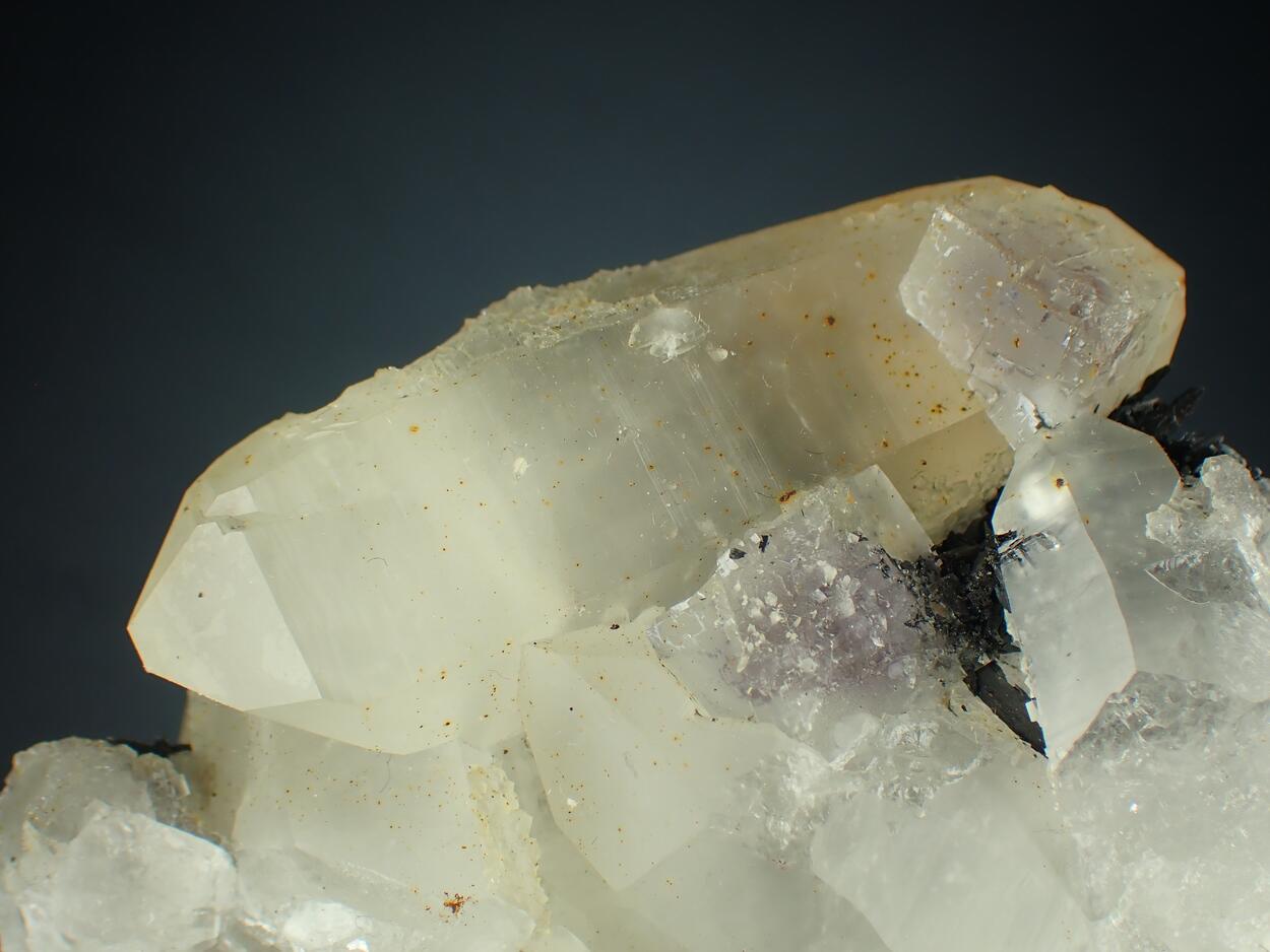 Quartz Fluorite & Ferberite