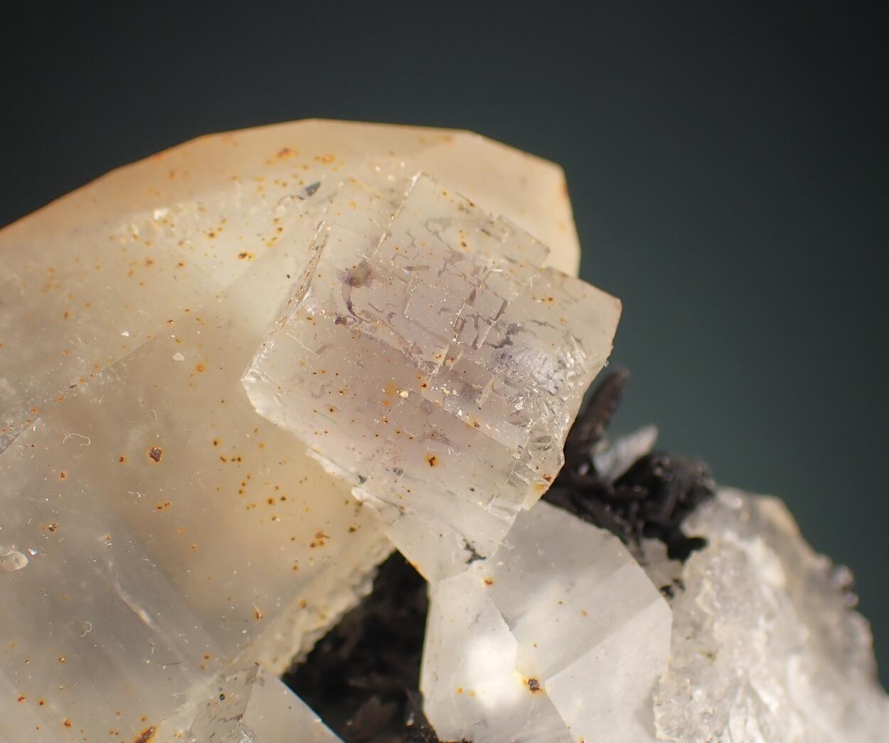 Quartz Fluorite & Ferberite