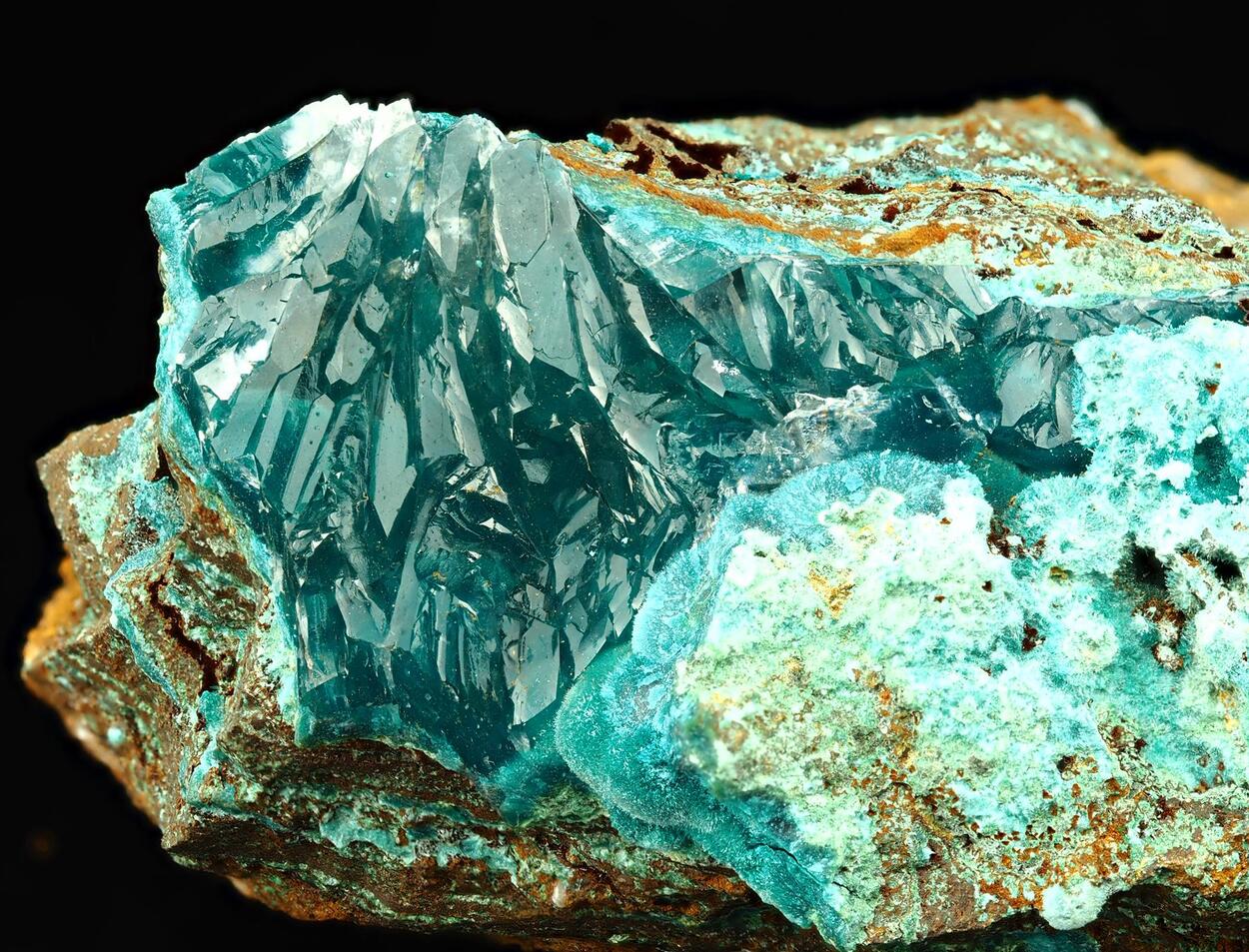 Rosasite & Calcite