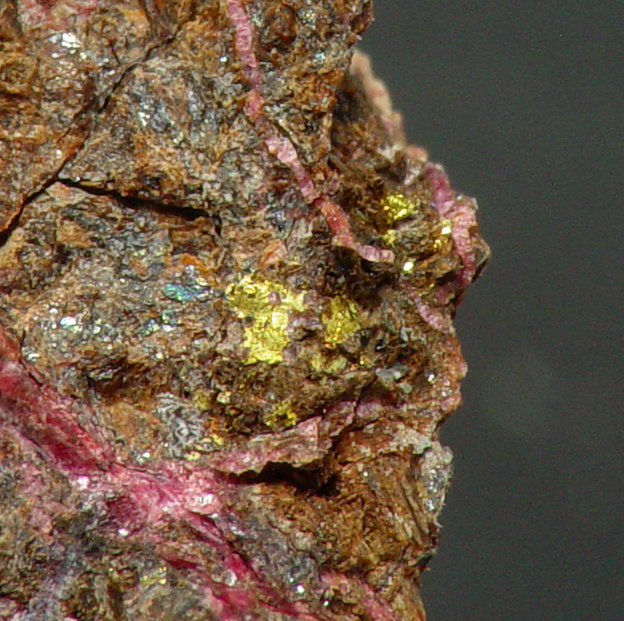 Native Gold Electrum & Erythrite