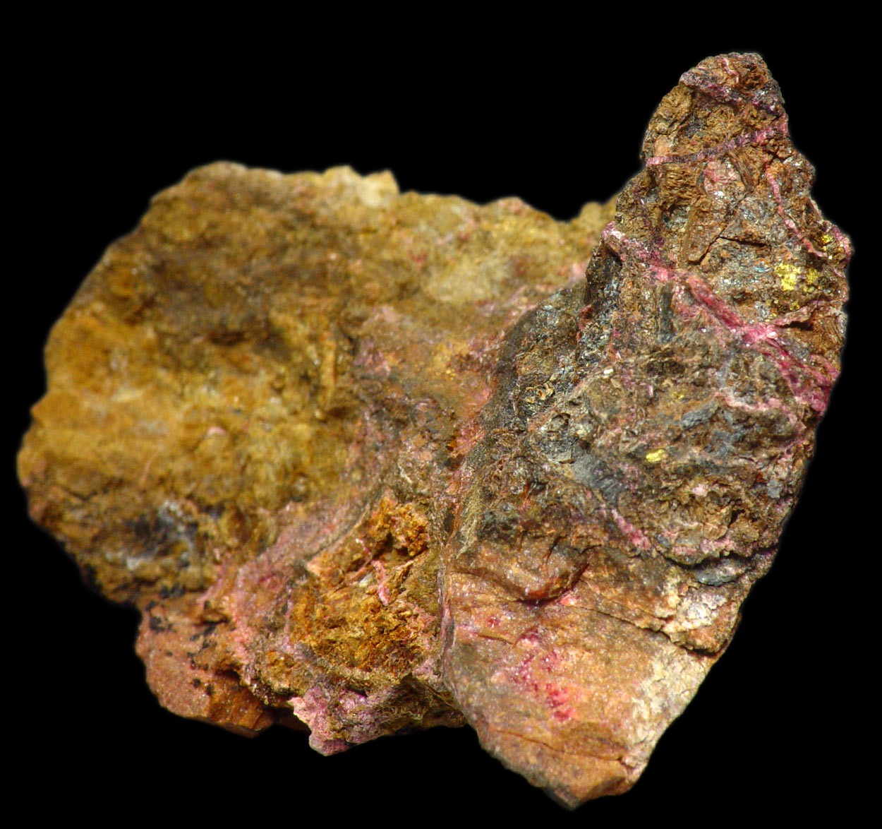 Native Gold Electrum & Erythrite