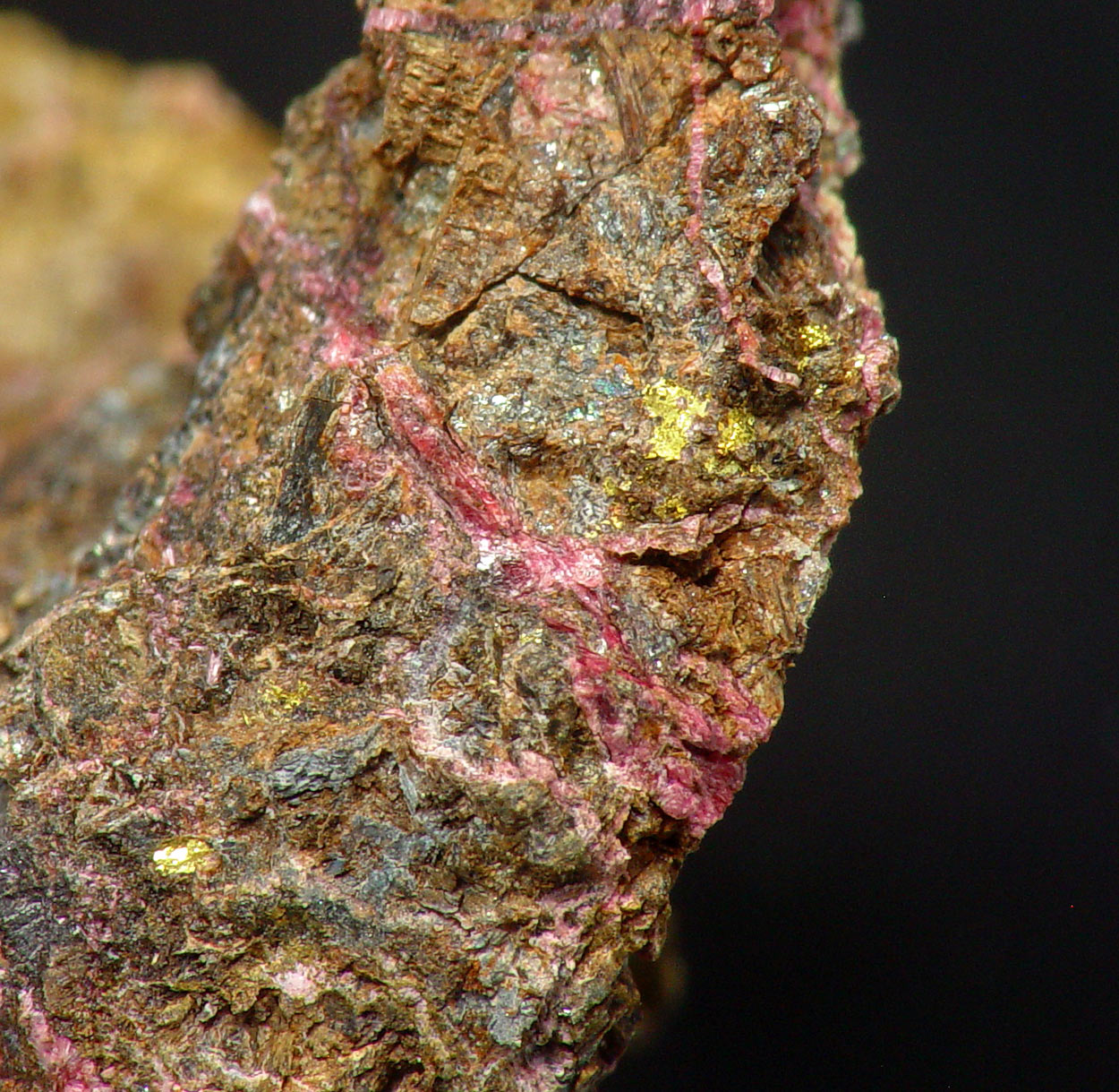 Native Gold Electrum & Erythrite