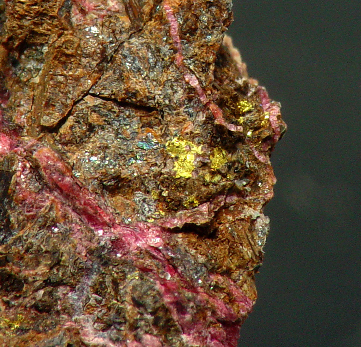 Native Gold Electrum & Erythrite