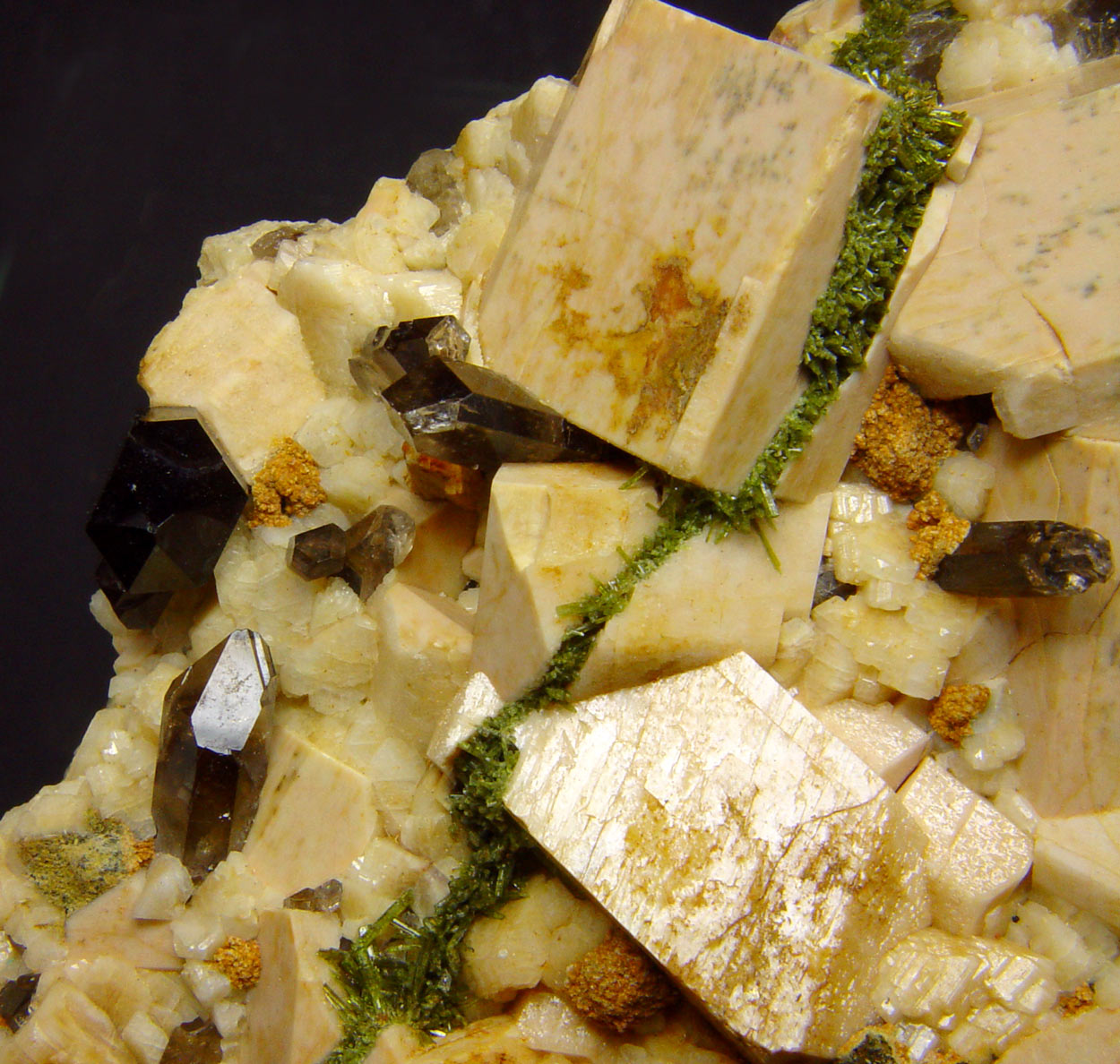 Microcline & Smoky Quartz