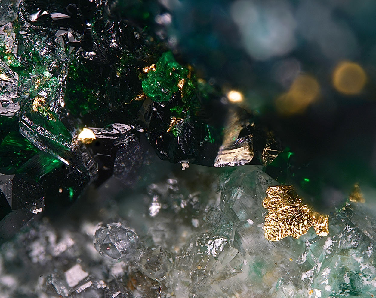 Percylite Native Gold & Atacamite