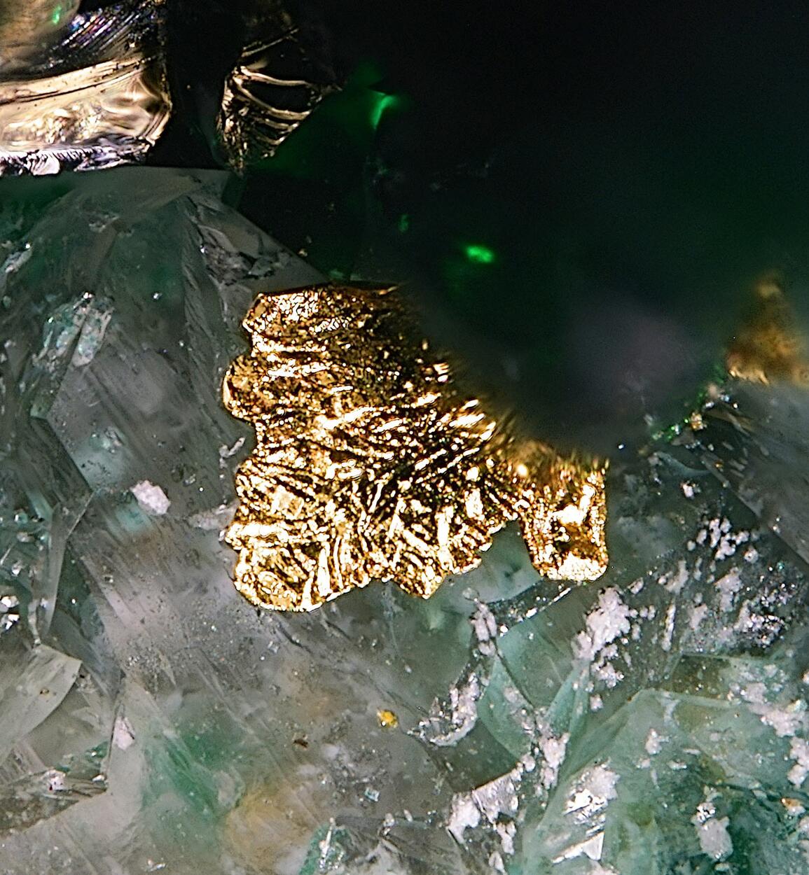 Percylite Native Gold & Atacamite