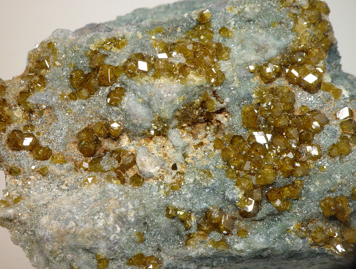 Topazolite On Serpentine