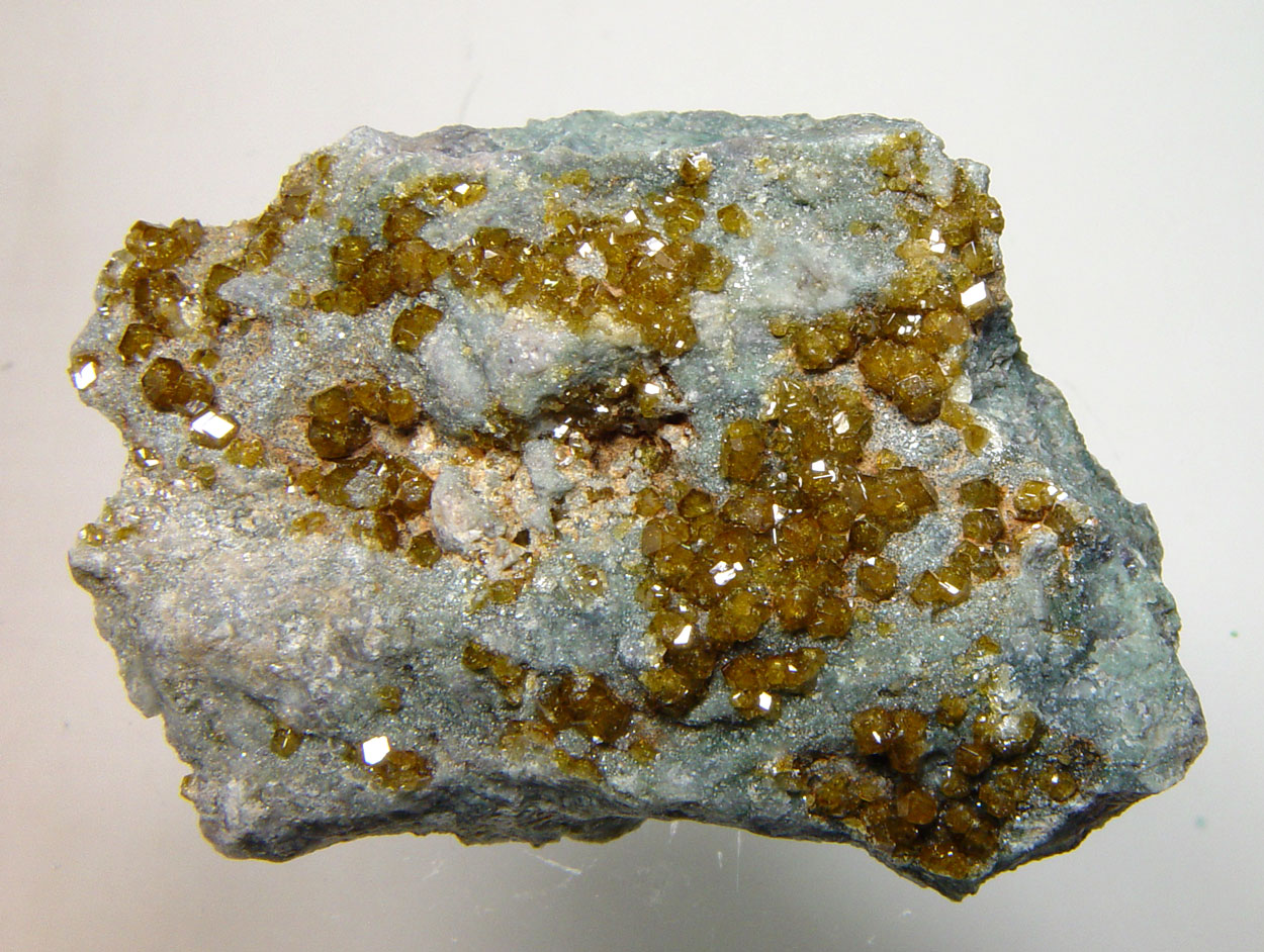 Topazolite On Serpentine