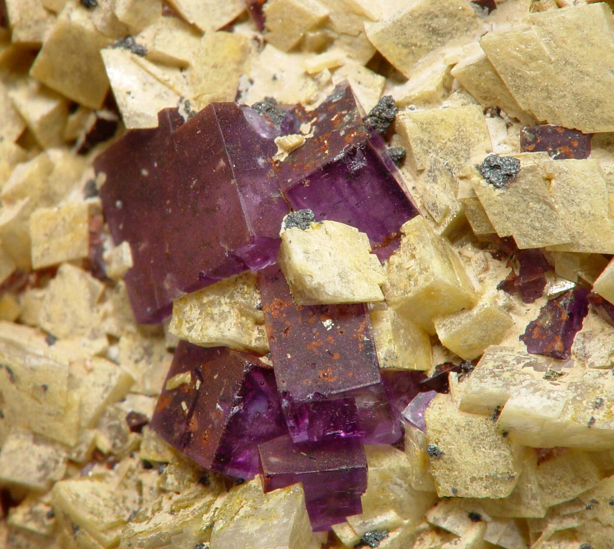 Fluorite On Dolomite