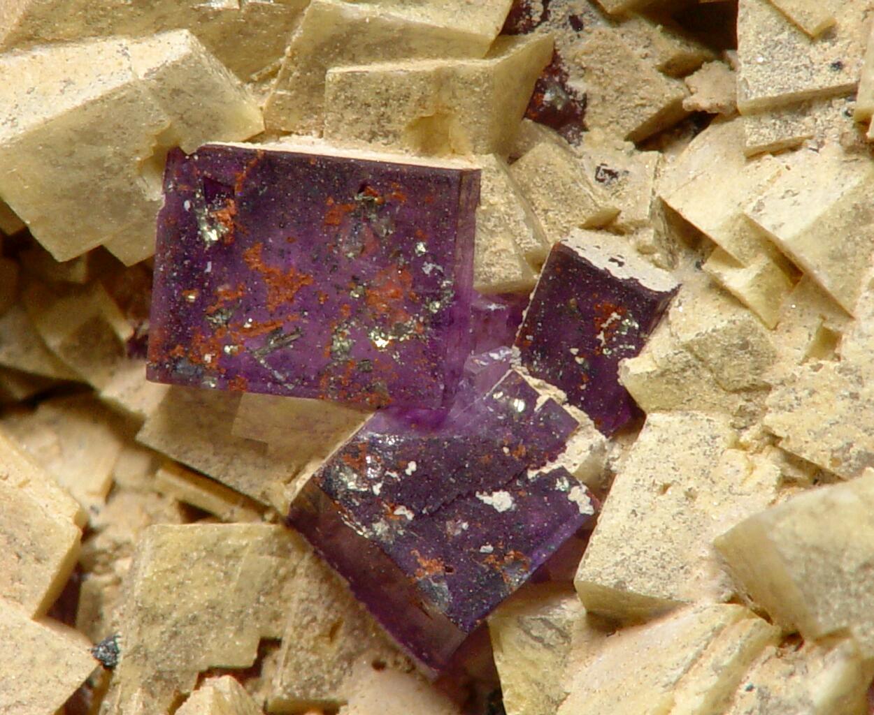 Fluorite On Dolomite