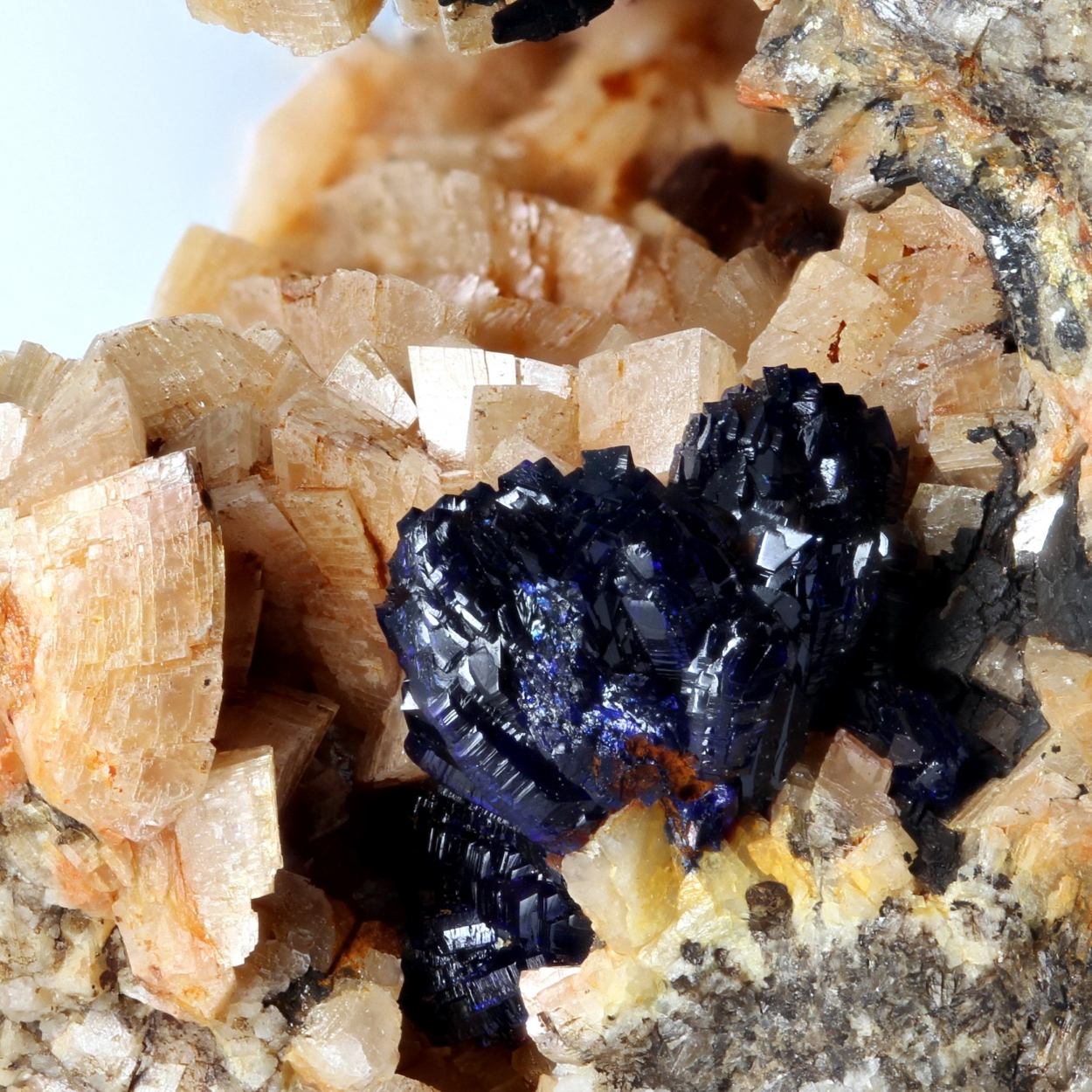 Azurite On Dolomite