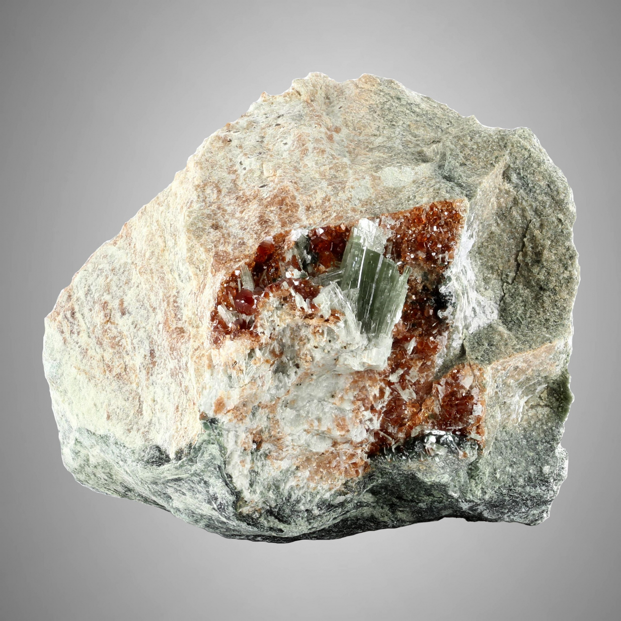 Hessonite With Diopside