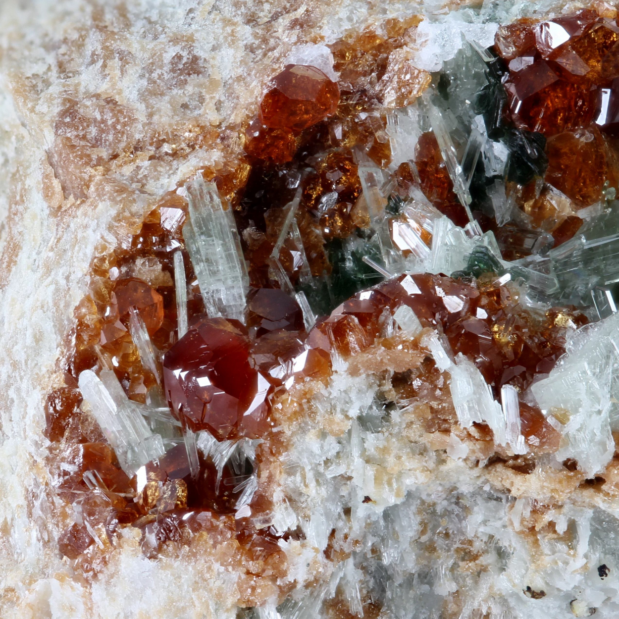 Hessonite With Diopside