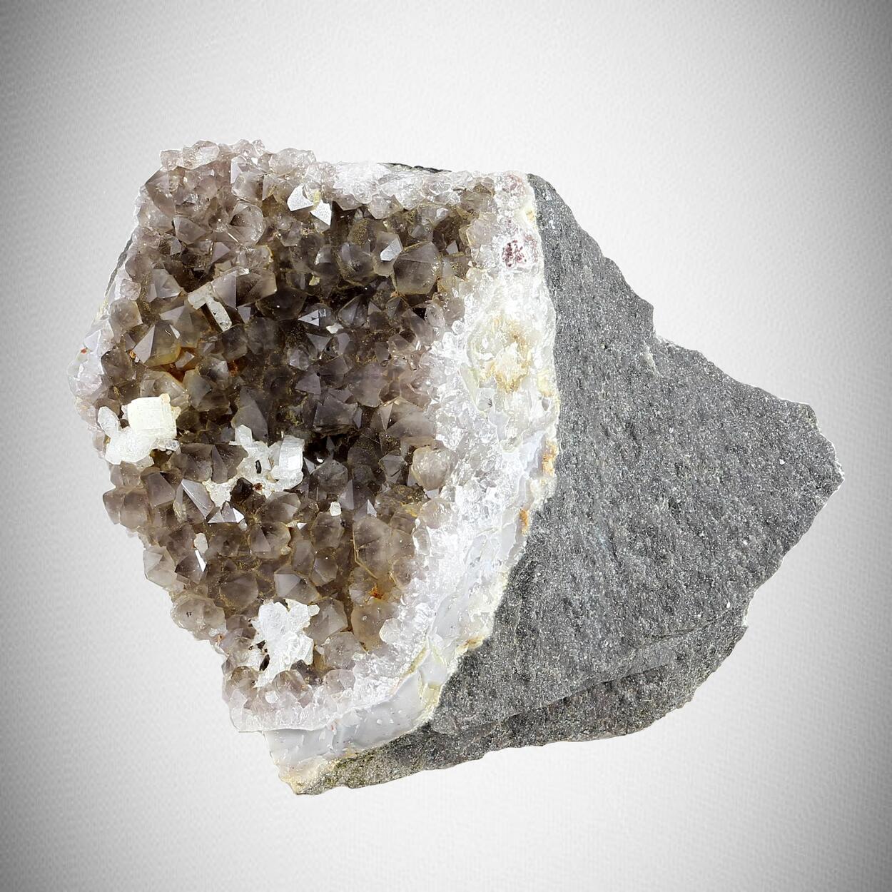 Harmotome With Smoky Quartz