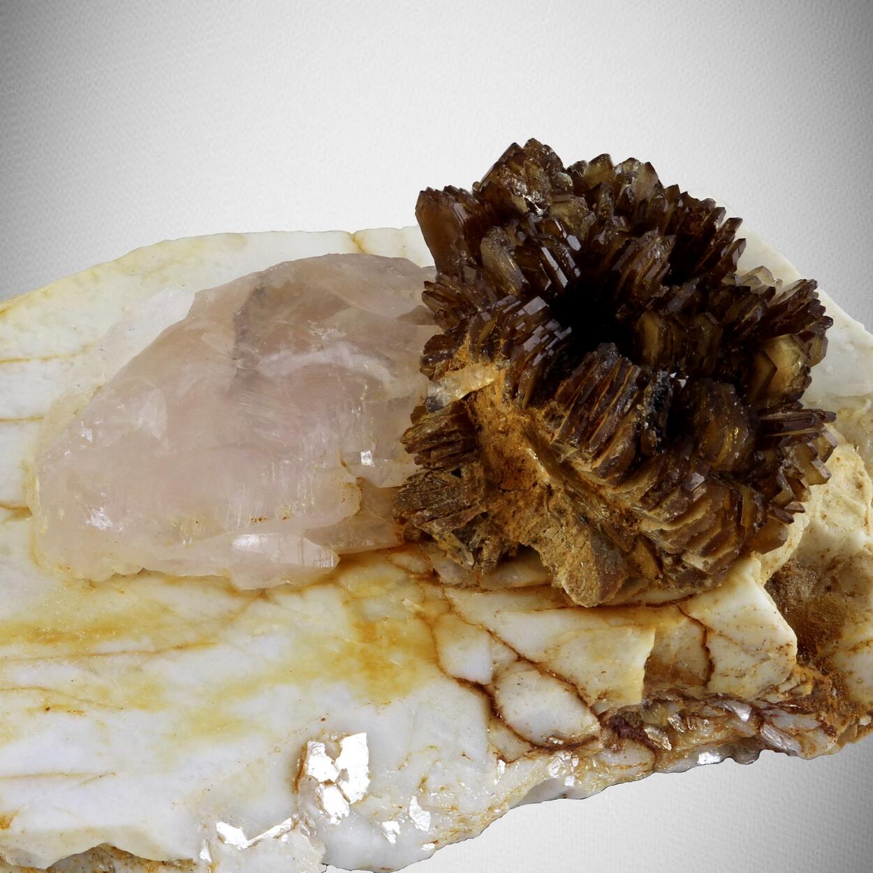 Eosphorite On Rose Quartz