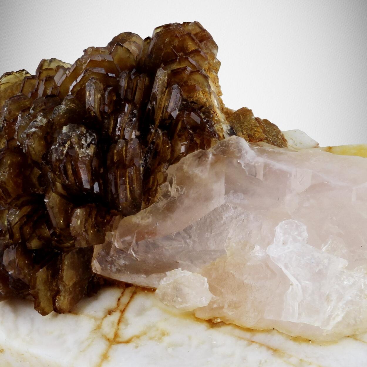 Eosphorite On Rose Quartz