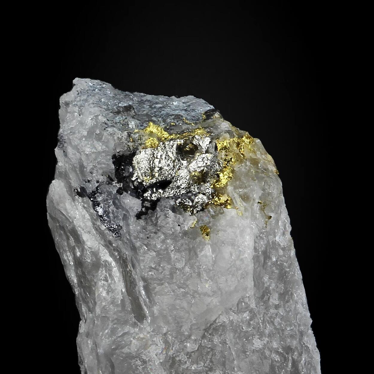 Native Gold With Arsenopyrite