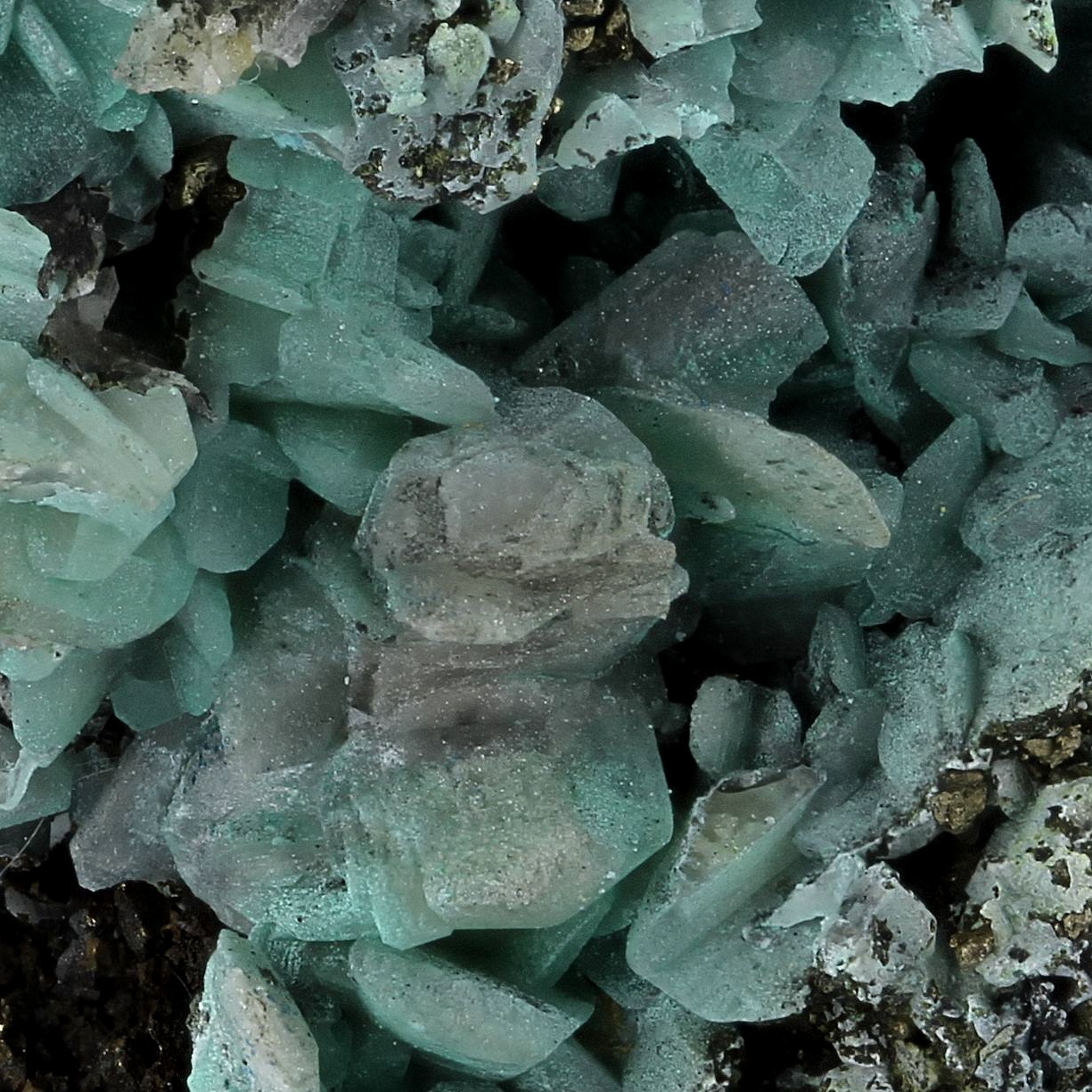 Cerussite With Malachite & Goethite Psm Pyrite