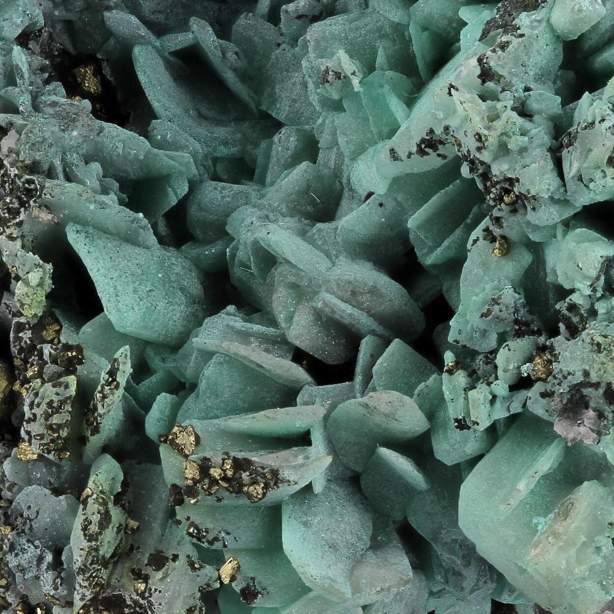 Cerussite With Malachite & Goethite Psm Pyrite