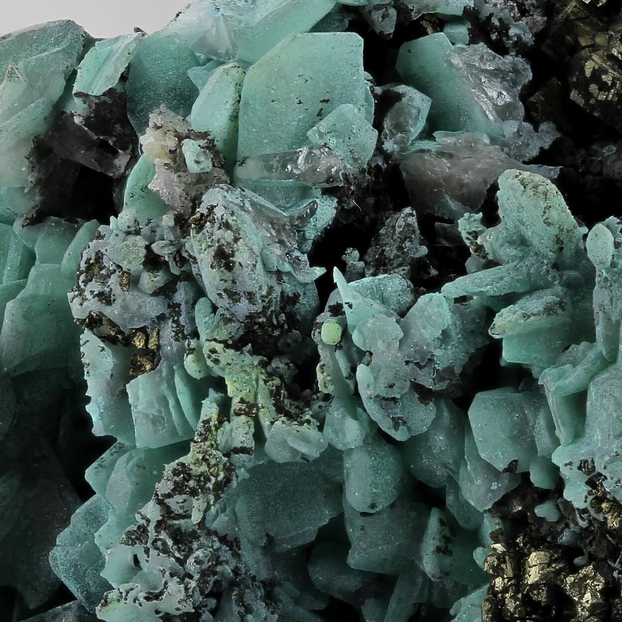 Cerussite With Malachite & Goethite Psm Pyrite