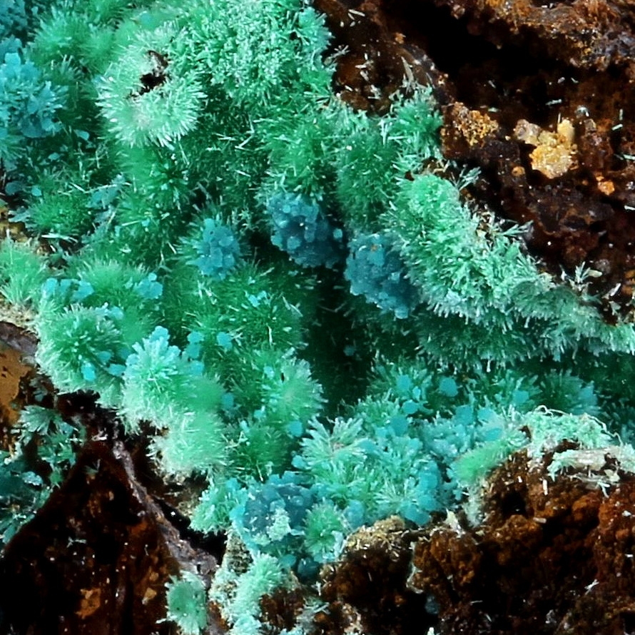 Rosasite With Malachite