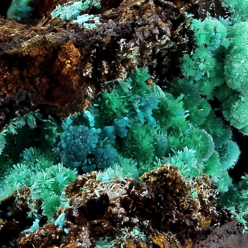 Rosasite With Malachite