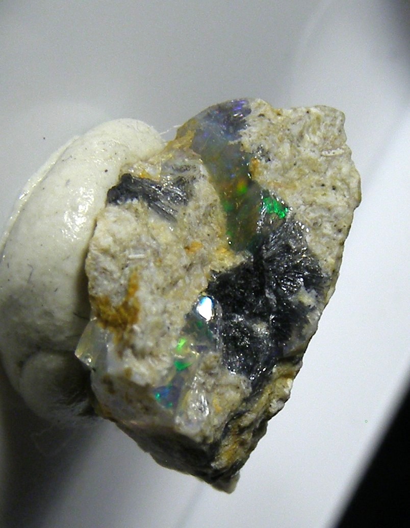 Stibnite In Precious Opal