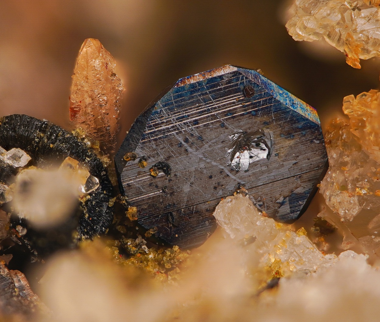 Synchysite-(Ce) & Hematite