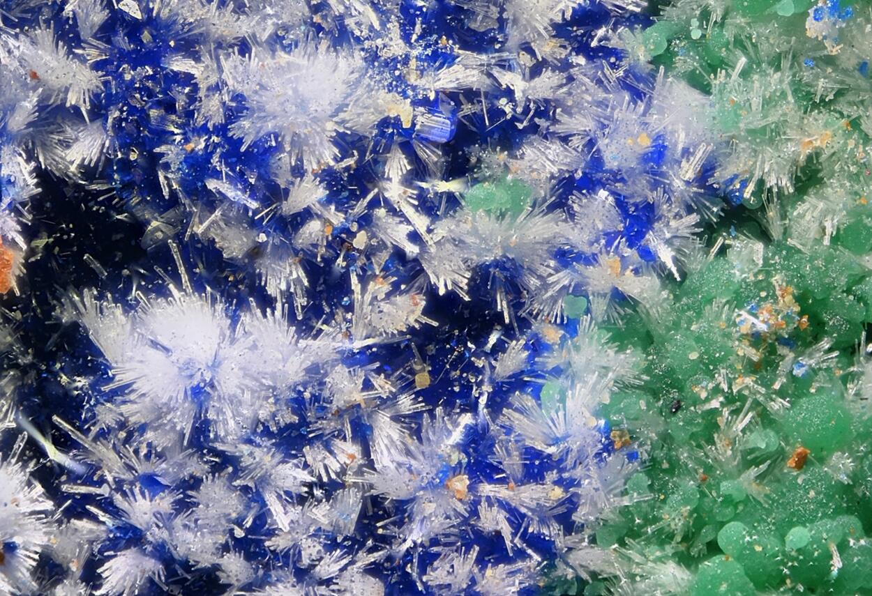 Strontianite & Azurite