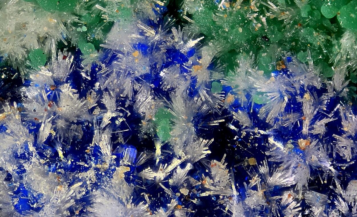 Strontianite & Azurite