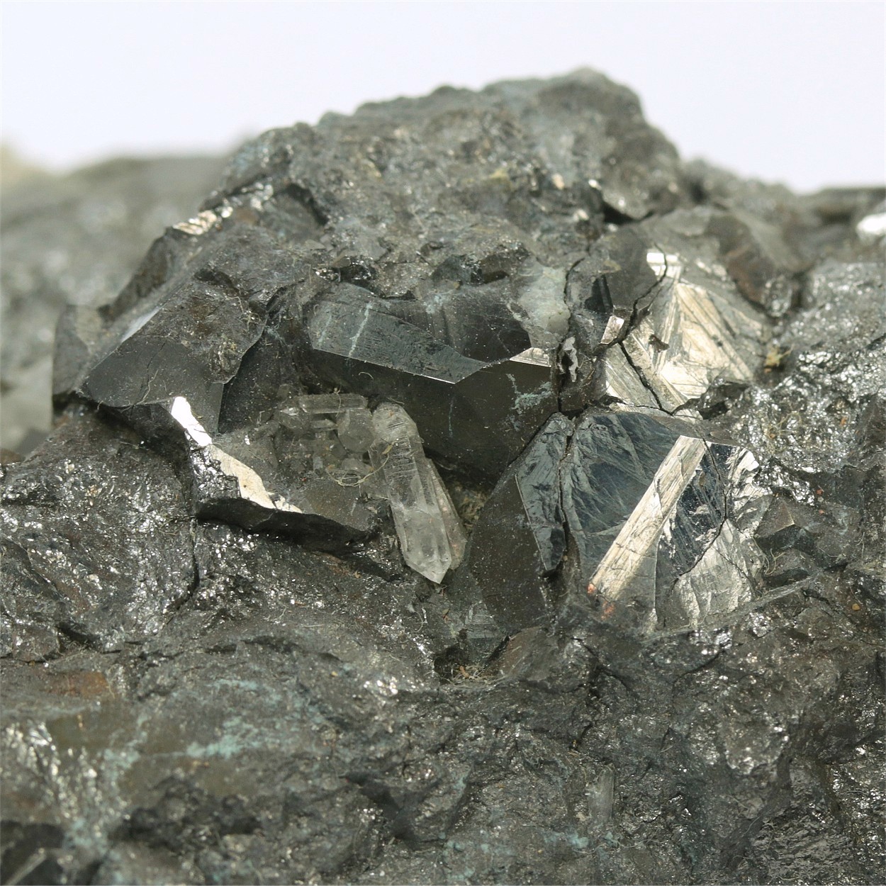 Native Antimony With Tetrahedrite & Siderite & Quartz