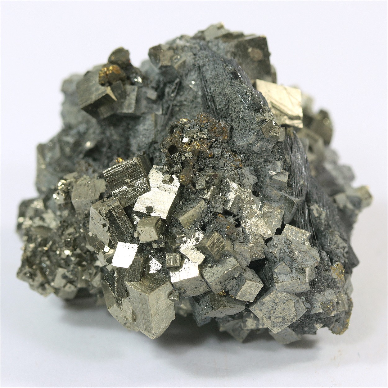 Cosalite With Pyrite & Fluorite