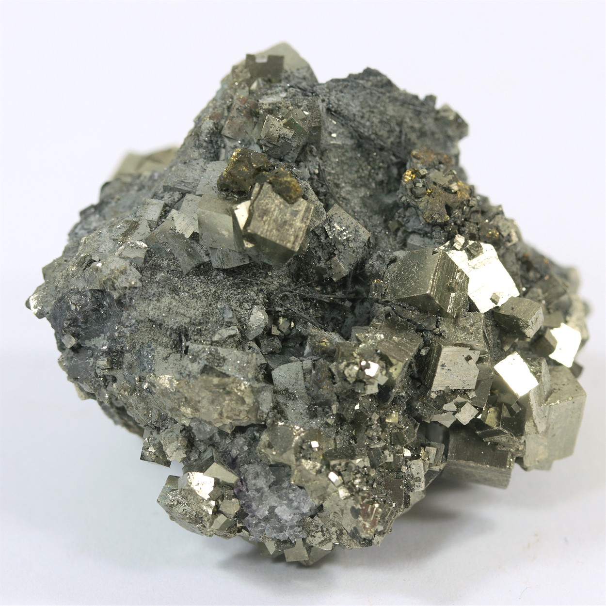 Cosalite With Pyrite & Fluorite