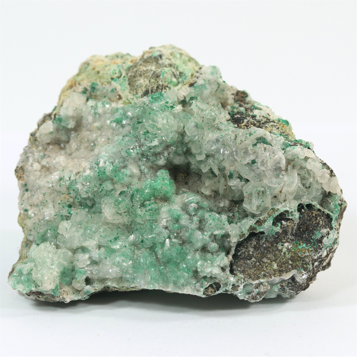 Smithsonite With Calcite & Malachite