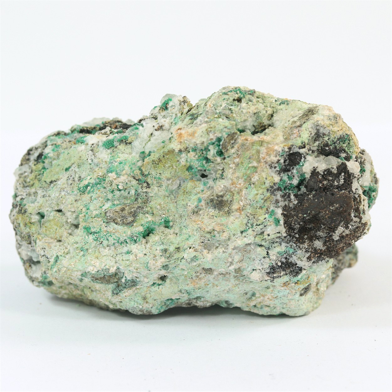 Smithsonite With Calcite & Malachite