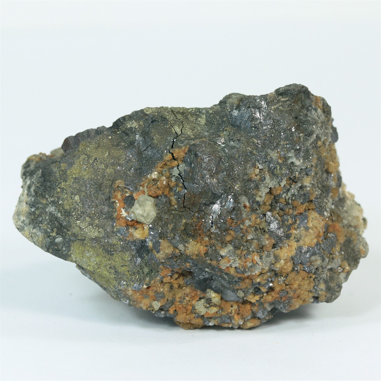 Galena With Fluorite & Siderite & Pyrite & Quartz