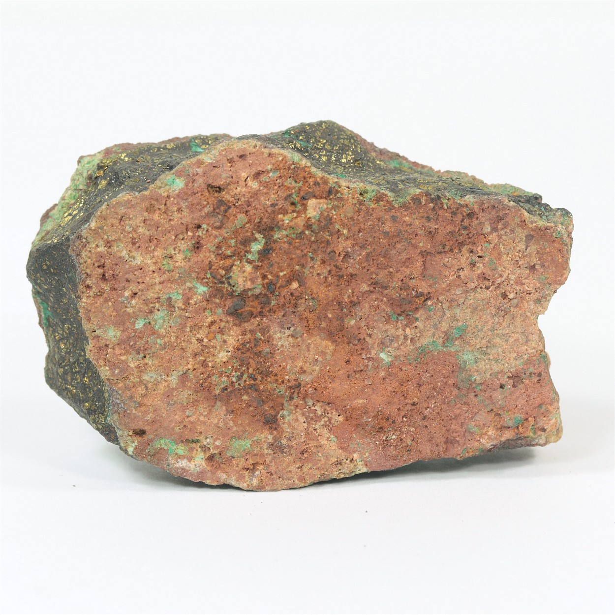 Chalcopyrite With Malachite & Goethite